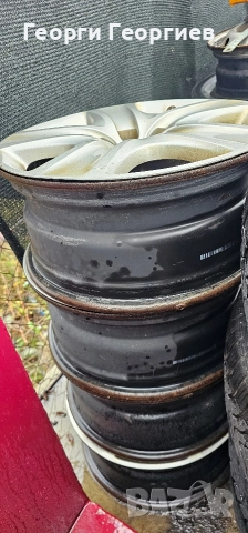 Железни джанти 16' с оригинални тасове Опел 5х110, снимка 2 - Гуми и джанти - 52669157