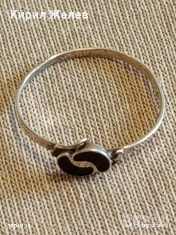 Елегантен нежен сребърен пръстен с черен емайл стил и класа 52376, снимка 7 - Пръстени - 52689337