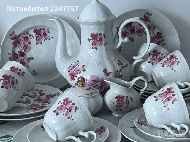 Сервиз за чай/ кафе костен порцелан Seltmann Weiden , снимка 3 - Сервизи - 45200456