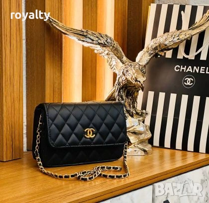 Ch🅰️nel Нова Черна Дамска Кожена Чанта Ш🅰️нел