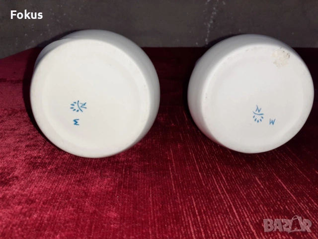 Чифт прекрасни вази със златен кант Capodimonte порцелан, снимка 5 - Антикварни и старинни предмети - 53436270