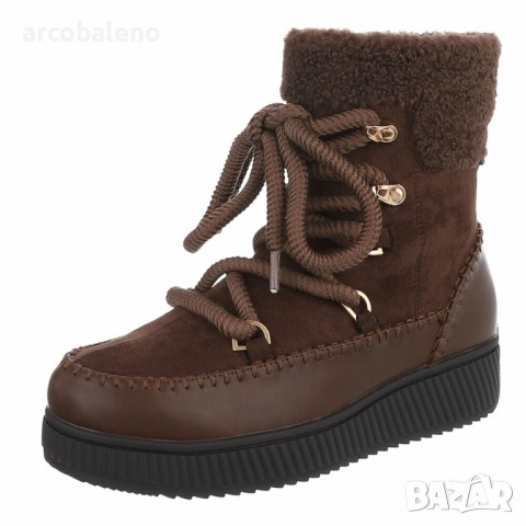 Дамски зимни боти до глезена, 3цвята , снимка 3 - Дамски боти - 52753355