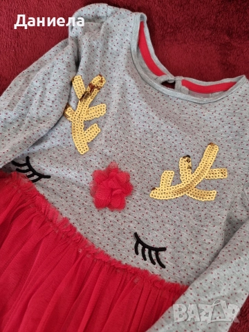 Коледни рокли 104 и 116 р-р, снимка 3 - Детски рокли и поли - 52736378
