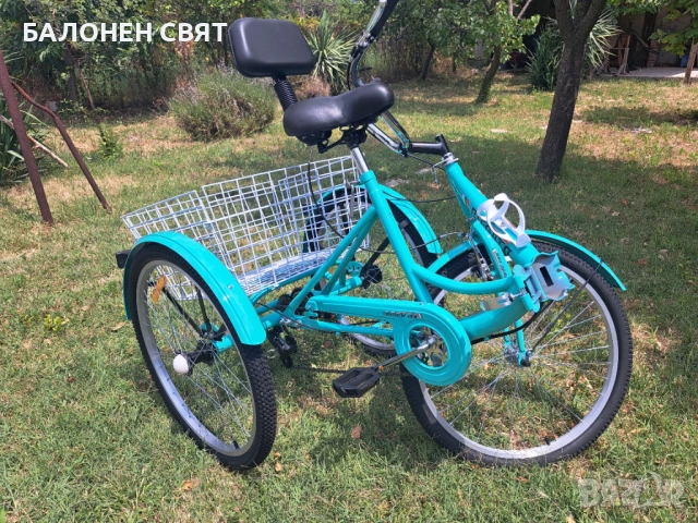 СУПЕР МОДЕЛ Нова 24 цолова Сгъваема Семейна Триколка 7 скорости 3 спирачки с Безплатна Доставка , снимка 10 - Велосипеди - 51578467