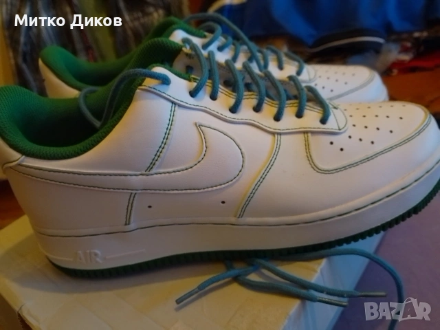 Nike Air Force 1 US 9 UK 8 #42.5 270 мм маркови нови маратонки естест.кожа бял Найк