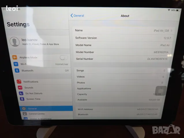 Таблет  IPAD AIR   9.7"/128GB WiFi, снимка 2 - Таблети - 48996284