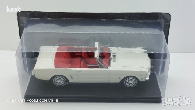 KAST-Models Умален модел на Ford Mustang Cabrio 1965 Eaglemoss 1/24, снимка 10 - Колекции - 45927887