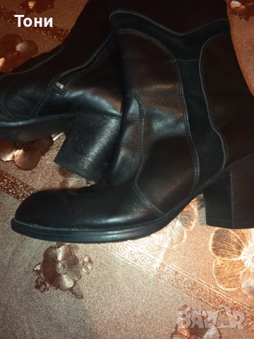 Нови Дамски Боти Изцяло от Естествена Кожа и Велур 38 , снимка 3 - Дамски боти - 52980436