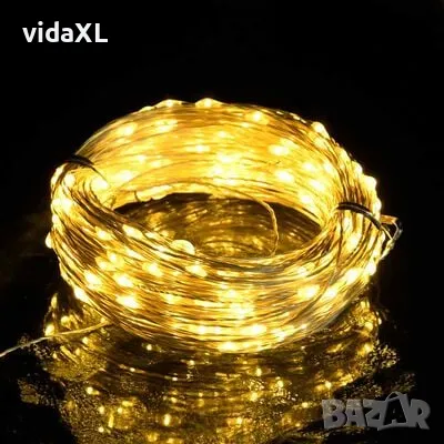 vidaXL LED стринг с 300 LED топло бяло 30 м（SKU:330049）, снимка 4 - Декорация за дома - 48716806