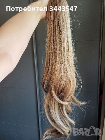 Права опашка свело кестенява, снимка 2 - Аксесоари за коса - 46244632