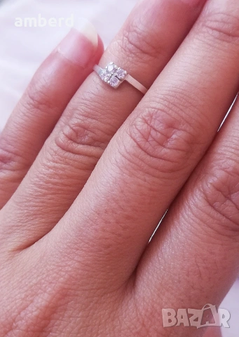 Нежен и елегантен сребърен пръстен - модел КR464, снимка 4 - Пръстени - 53732054