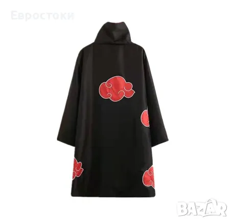 Роба Naruto Akatsuki, аниме костюм Наруто за косплей, унисекс, размер: М Размер M, снимка 2 - Костюми - 47110659