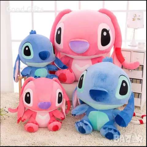 Голяма плюшена играчка Лило и Стич, Розова, 100см Lilo Stitch плюшени играчки, снимка 3 - Плюшени играчки - 47178213