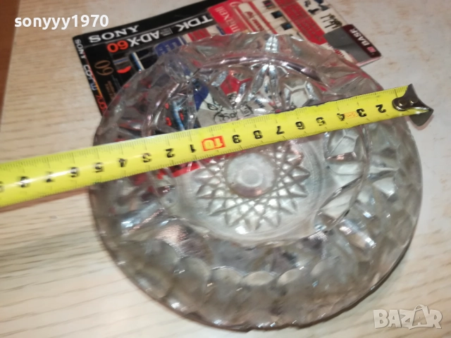 СТЪКЛЕН ГОЛЯМ МАСИВЕН ПЕПЕЛНИК 0709251654LCHERY, снимка 7 - Антикварни и старинни предмети - 51634027