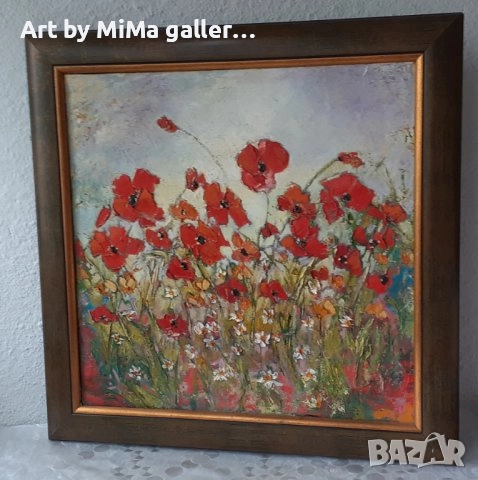 > Макове, мак, картина, диптих -  Art by MiMa МиМа - картини, снимка 5 - Картини - 25977575