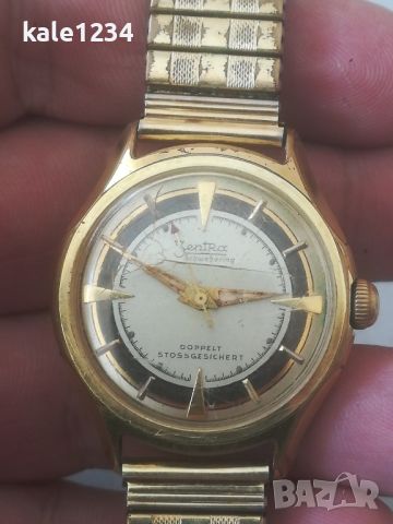 Часовник Zentra. Vintage watch. Germany. Gold plated. Duble. Цялостна позлата. Механичен , снимка 6 - Мъжки - 45842130