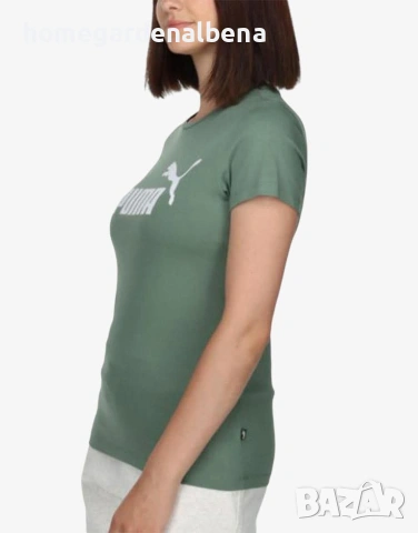 Дамска тениска с лого — памук — зелена — размери XS-L, снимка 3 - Тениски - 54234149