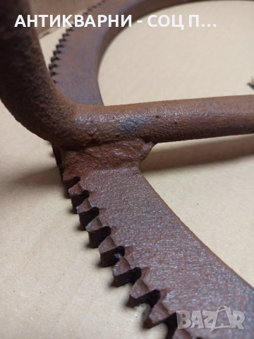 Стар Ръчно Изработен Масивен Саджек Пиростия За Огнище 9кг. , снимка 5 - Антикварни и старинни предмети - 52540087