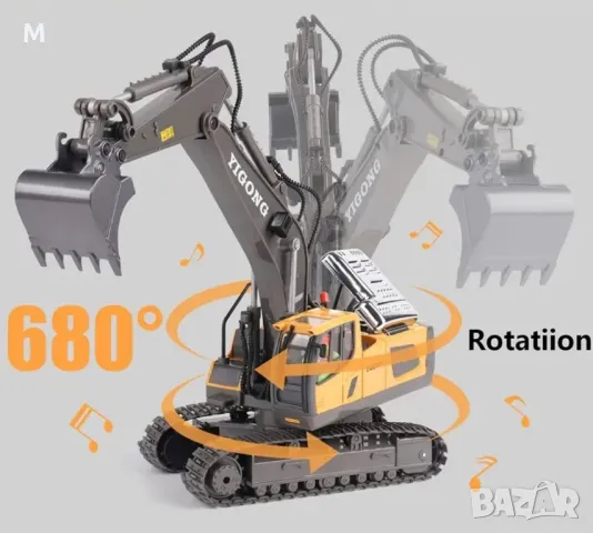 БАГЕР RC играчка🕹️ 1:20 2.4GHz Метална лопата!, снимка 4 - Електрически играчки - 50035207