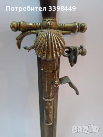 Реплика на комбинация от кремъчен пистолет и кама, снимка 5 - Антикварни и старинни предмети - 52674333