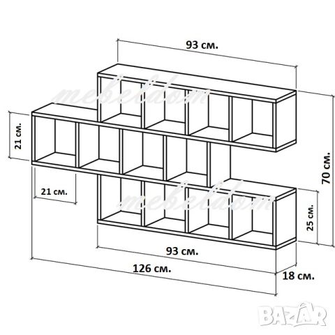 Етажерка за стена,полица,етажерки(код-0390), снимка 5 - Етажерки - 35842132