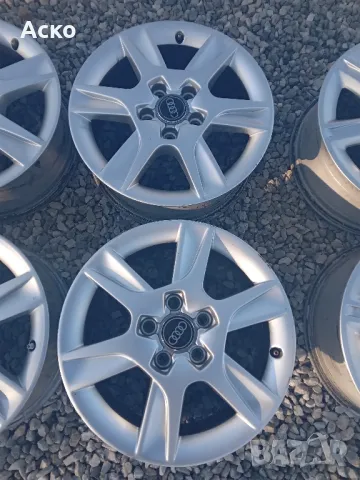 5x112..16цола 6.5j ET50 оригинални AUDI , снимка 3 - Гуми и джанти - 48859155