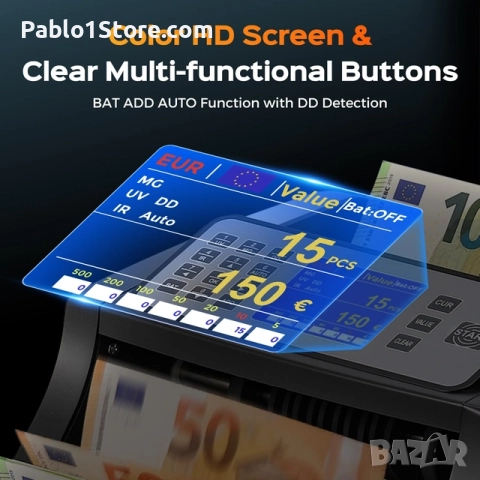 Брояч на пари Bonvoisin с UV/MG/IR/DD детекция – 1000 бр./мин, снимка 4 - Друга електроника - 52669589