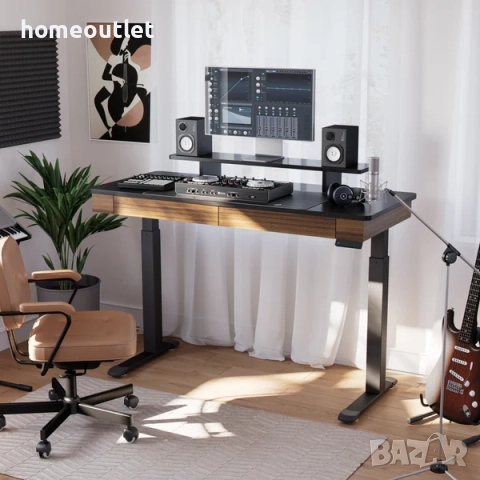 ПРОМОЦИЯ Офис бюро с класически дизайн и регулируема височина ERK-ED-I55-WN