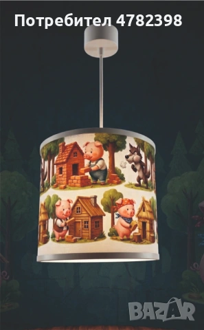 Вълшебен детски пендел лампа за детска стая „приказни герои“ – Мека светлина за щастливи деца!, снимка 4 - Детски нощни лампи - 54033186