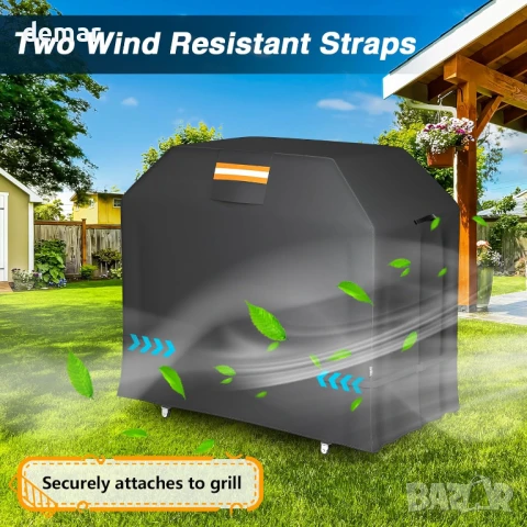 EVRBUL Калъф за барбекю, водоустойчив, здрав, устойчив на UV лъчи, 420D, снимка 6 - Барбекюта - 50582990