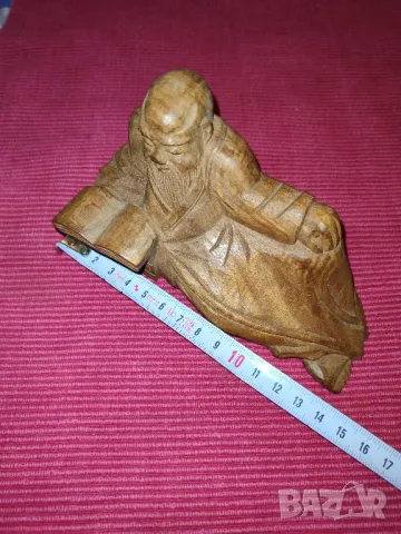 Стара,китайска, статуетка, дърворезба. , снимка 6 - Статуетки - 49749583