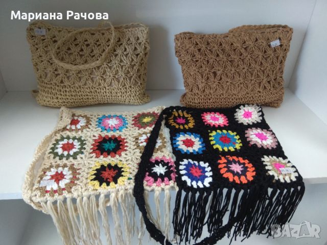 Дамски плетени чанти, снимка 5 - Чанти - 46404182