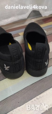 Мъжки черни кецове Lyle & Scott Duncan, снимка 10 - Маратонки - 52446381