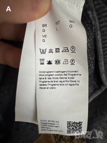 Вълнен пуловер BOSS, снимка 4 - Пуловери - 52462949