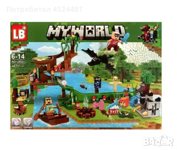 Конструктор Minecraft със светещи елементи – 427 елемента LB551