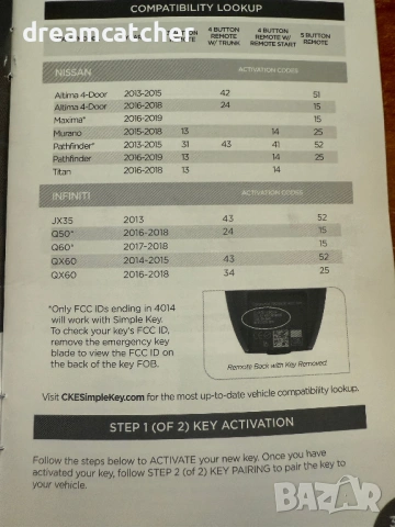 Дистaнционно програматор и авариен ключ за Nissan / Infiniti KEYLESS GO SMART КЛЮЧ NISSAN С 5 БУТOНА, снимка 2 - Части - 54140565