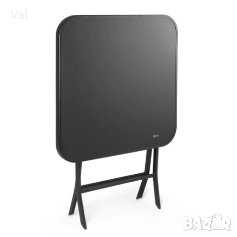 Сгъваема маса Muhler, със стъклен плот, снимка 2 - Маси - 53643218