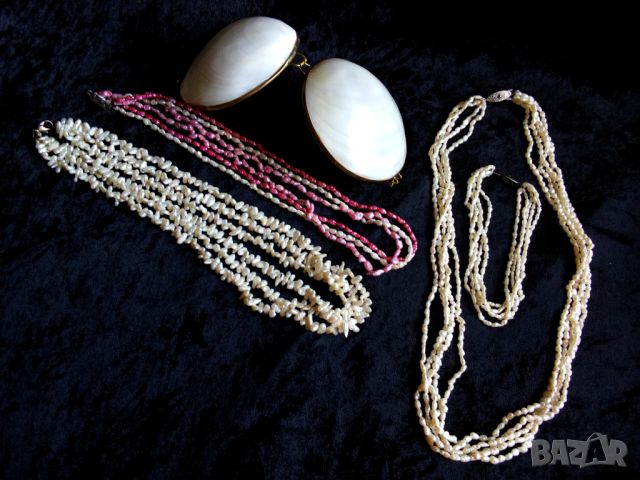 Колиета от речни перли и голяма седефена мида-кутия, снимка 12 - Бижутерийни комплекти - 45486761