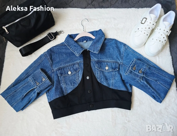 Дамско дънково яке по модел на Mugler , снимка 11 - Якета - 49677988