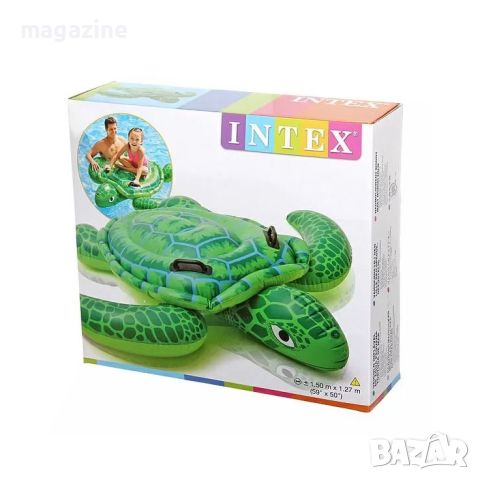 Надуваема дюшек играчка Костенурка INTEX LIL’ Sea Turtle Ride-on, 150 х 127 см, снимка 3 - Други - 46060247