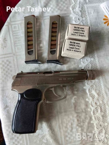 Макаров с патрони и заглушител, снимка 3 - Бойно оръжие - 52671673