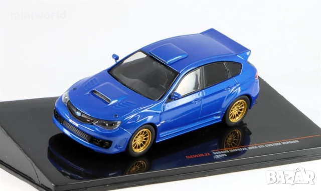 Subaru Impreza WRX STI Custom Version 2009 - мащаб 1:43 на IXO Models нов в PVC дисплей-кейс