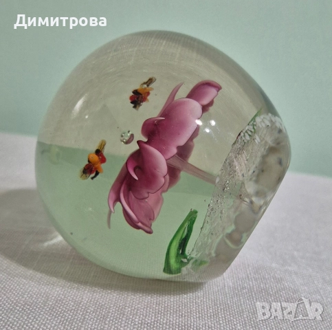 Завладяващи стъклени преспапиета , снимка 8 - Антикварни и старинни предмети - 52686243