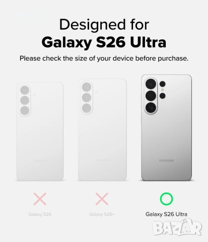 Кейс Ringke Onyx Alpha за Samsung Galaxy S26 Ultra [Съвместим с MagSafe], снимка 2 - Калъфи, кейсове - 53900350