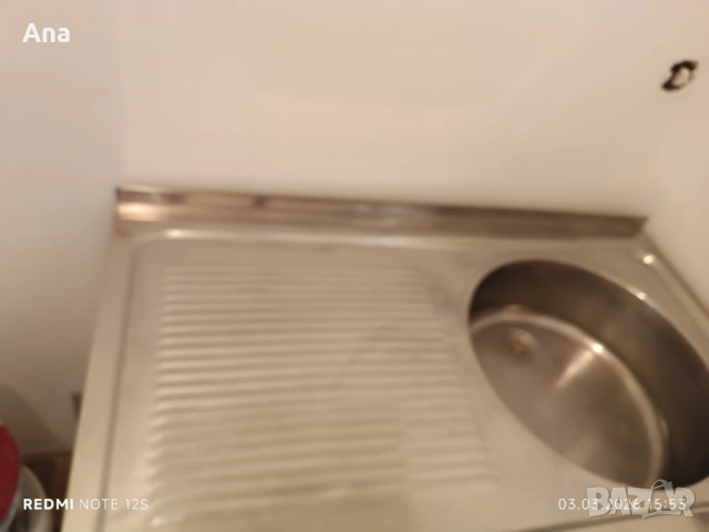 Продавам кухненски шкаф  с мивка алпака, снимка 4 - Мивки - 53730682