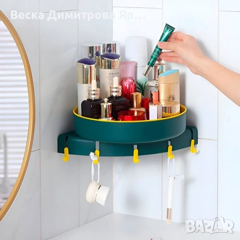 Въртяща се ъглова поставка за баня или кухня, снимка 6 - Други стоки за дома - 52920107