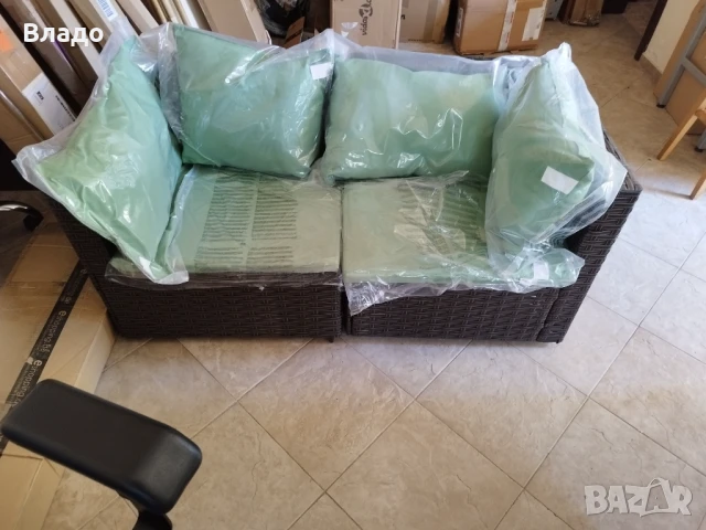Ратанови столове с възглавници, снимка 3 - Градински мебели, декорация  - 51115322