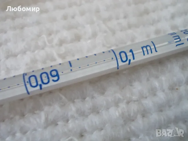 Стъклена пипета 0.01 - 0.1ml BRAND W.GERMANY, снимка 5 - Медицински консумативи - 47830973