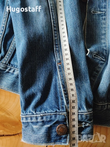 Мъжко оригинално Levi's дънково яке винтидж колекционерско изтъркано деним памук ХЛ, снимка 14 - Якета - 53248140