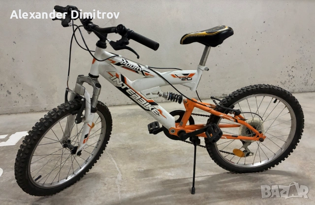 Велосипед 20", с преден и заден амортисьор, 6 скорости